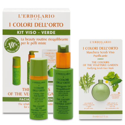 Colores del Huerto Verde Kit: Leche Detergente + Crema Cara + Mascarilla.