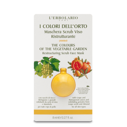 Colores del Huerto Amarillo Mascarilla Scrub Cara Reestructurante, 8 ml
