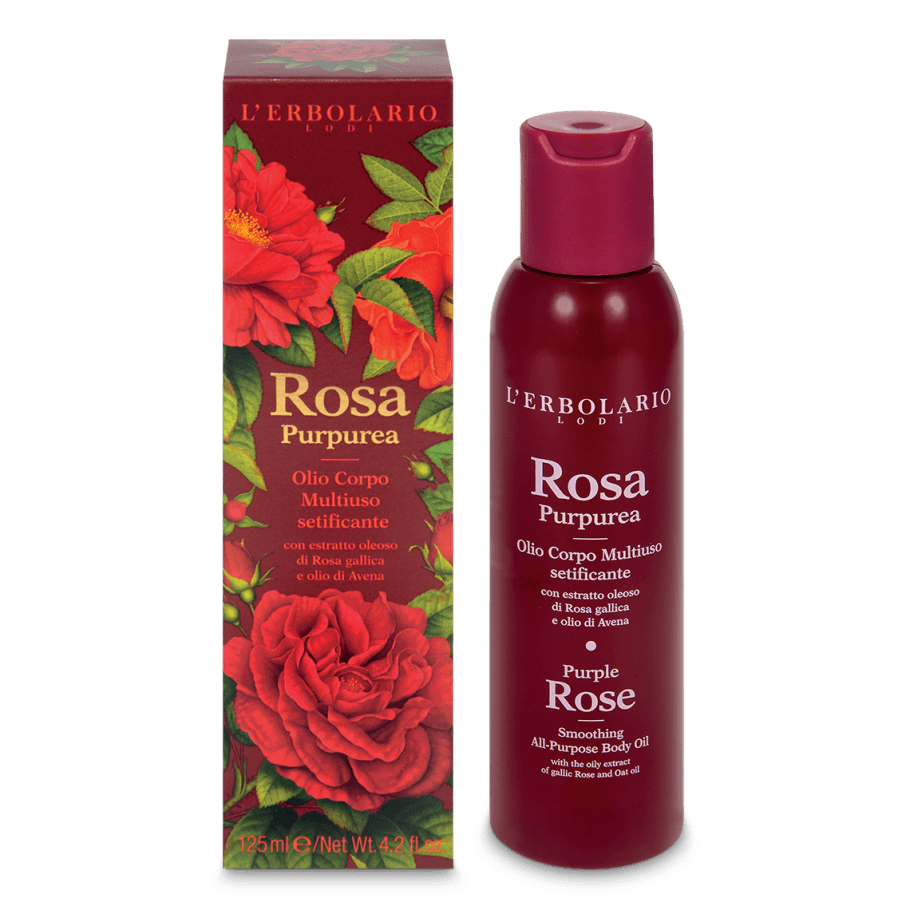 Rosa Purpúrea Aceite Cuerpo Multiuso Aterciopelante, 125 ml Rosa Purpúrea Aceite Cuerpo Multiuso Aterciopelante, 125 ml