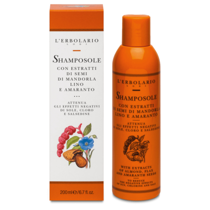 Solar Champú con extractos de Semillas de Almendra, Lino y Amaranto, 200 ml