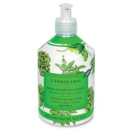 Frescaespuma hojas jabón líquido, 490 ml