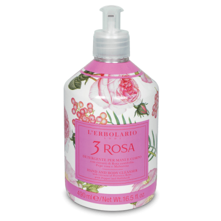 3 Rosas Jabón Líquido, 490 ml. Edición especial
