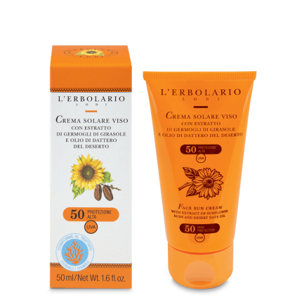 Solar Crema Solar extracto de Girasol y aceite de Dátil, SPF50, 50ml