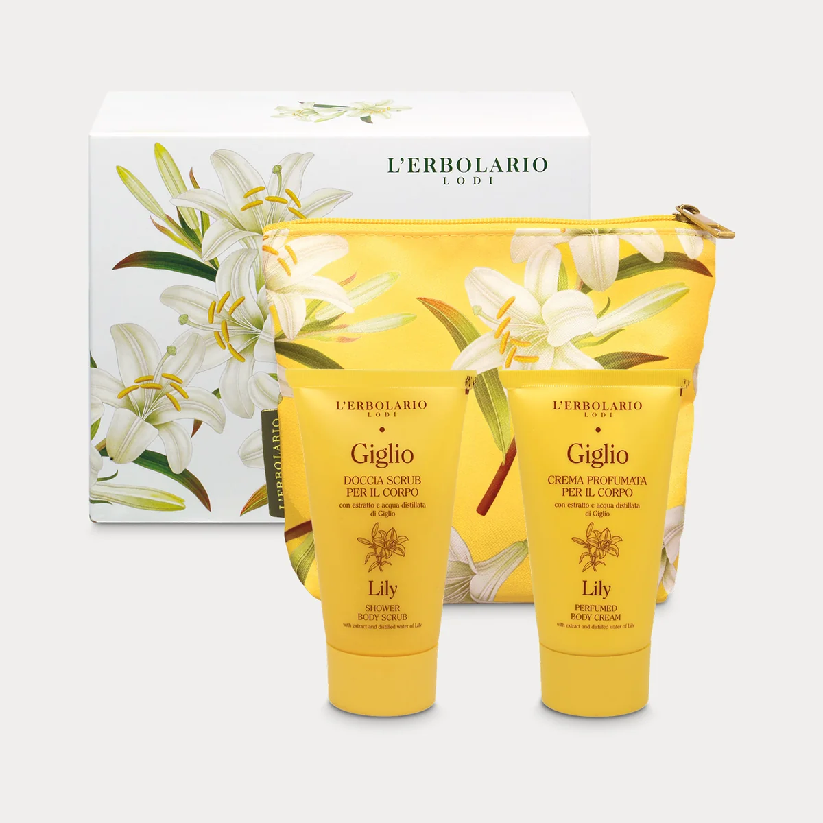 088.125_Giglio_BeautySet_Purezza_A Lily Kit de Belleza Pureza (Gel Ducha Exfoliante 75 ml + Crema Cuerpo 75 ml) - Imagen 1